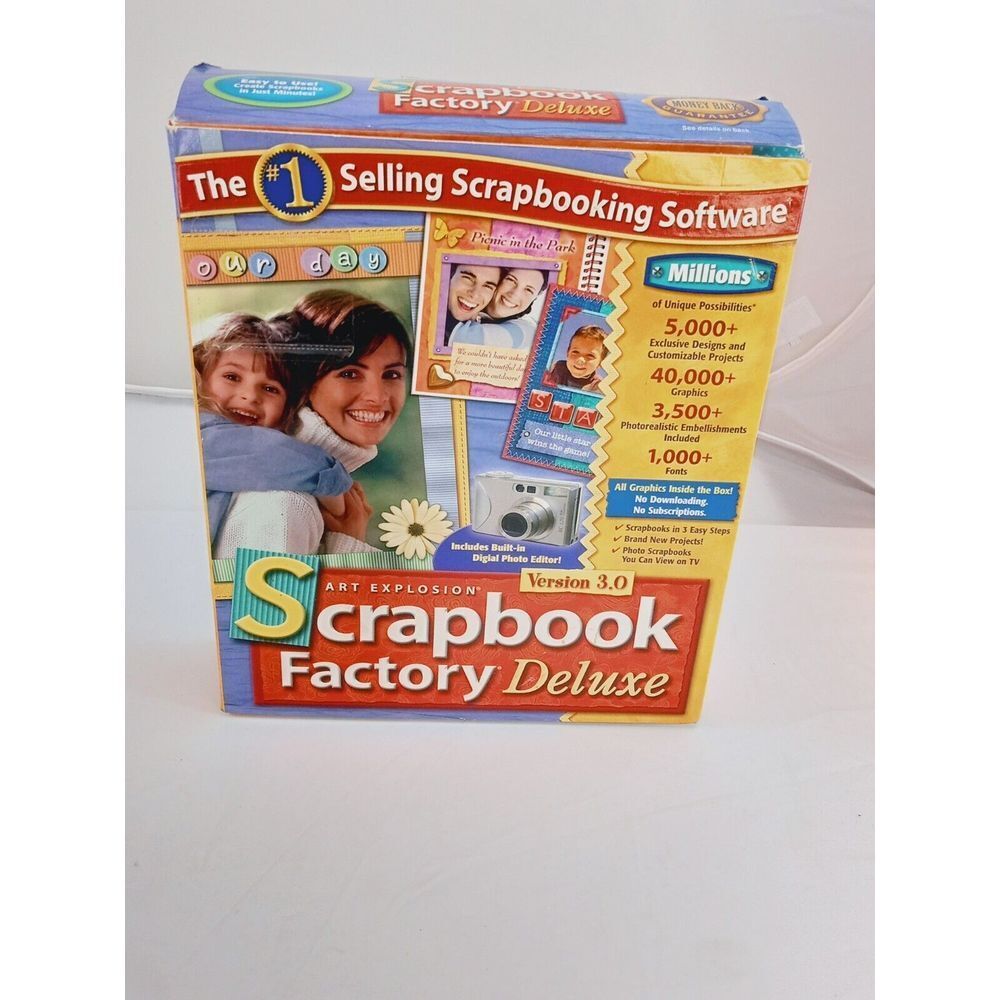 Art Explosion Scrapbook Factory Deluxe version 3.0 CD-ROM 4 Disc set 📸